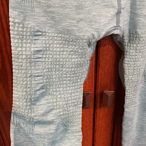 New, Alphalete Halo Leggings Vivid Blue XL Compression+ribbing High Waist - Picture 8 of 10